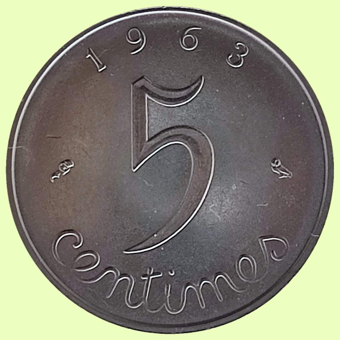 5-Centimes-1963---France
